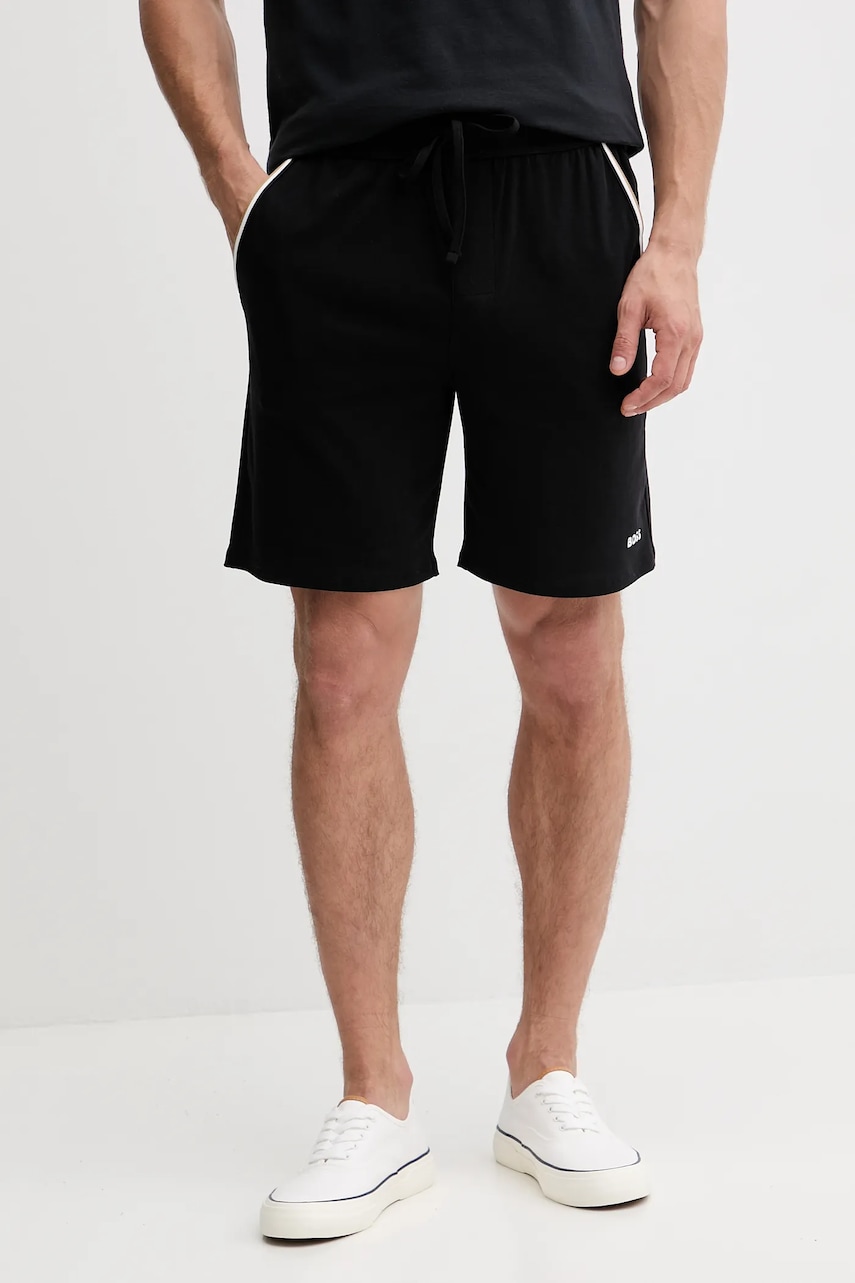 Šortky BOSS Unique Shorts CW černá barva, 50545942