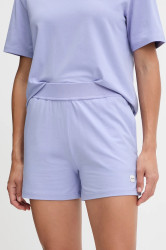 Šortky HUGO SIGNATURE_SHORT dámské, fialová barva, high waist, 50556815