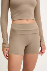 Šortky na jógu Casall Sublime dámské, zelená barva, high waist, 25252