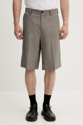 Šortky z vlněné směsi Filippa K pánské, hnědá barva, 31434