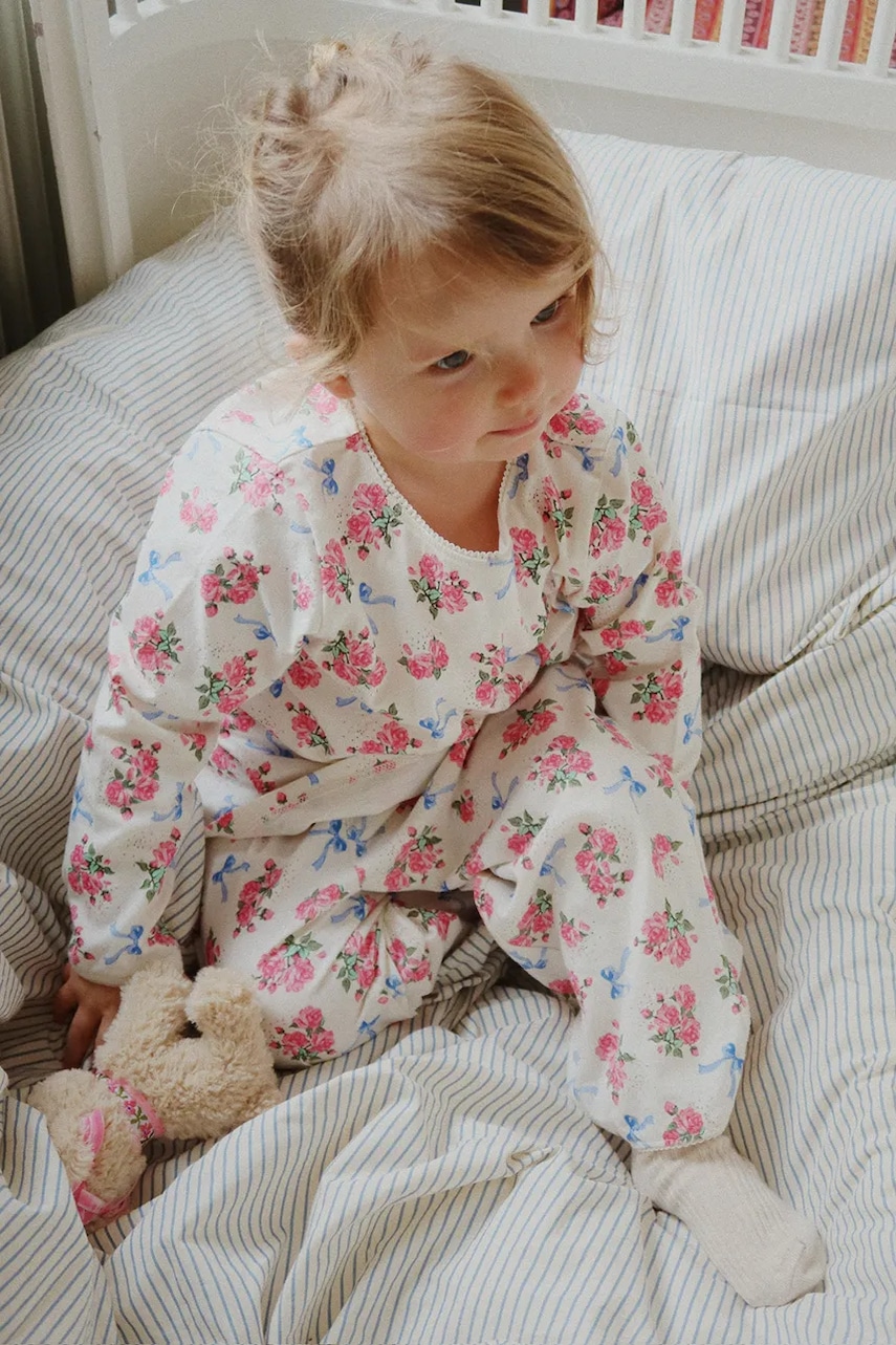 Souprava Konges Sløjd GIO BOW SET GOTS béžová barva, KS103817