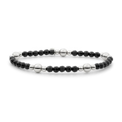 Sparkling Jewels Korálkový náramek s černým onyxem BLK01S-G07