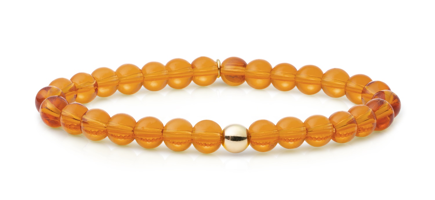 Sparkling Jewels Korálkový náramek s citrínem SBG-GEM38-ADD-6MM