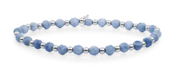 Sparkling Jewels Korálkový náramek s modrým aventurínem SB-GEM37-3MM-MIX