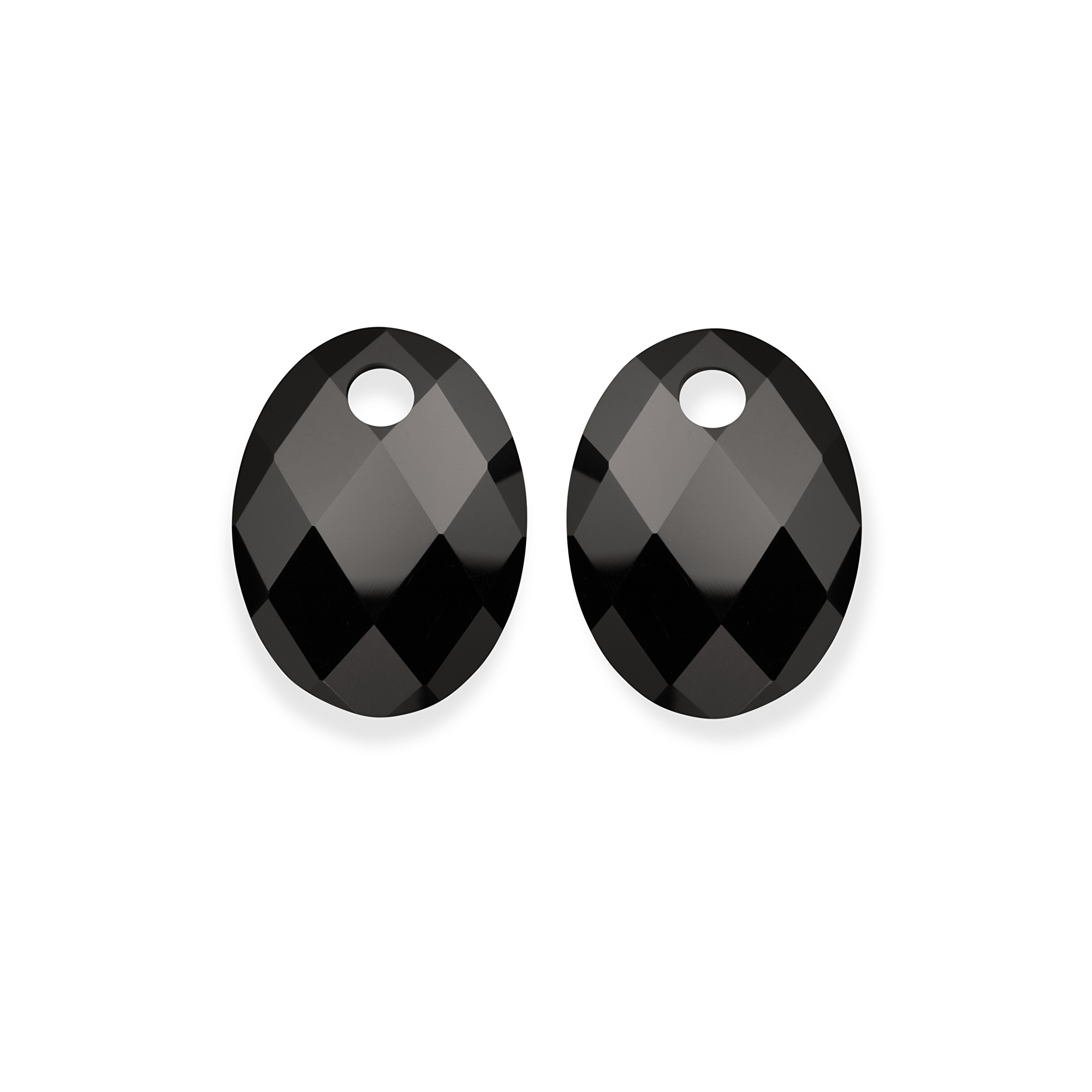 Sparkling Jewels Oválné přívěsky na náušnice z černého onyxu EAGEM07-MO