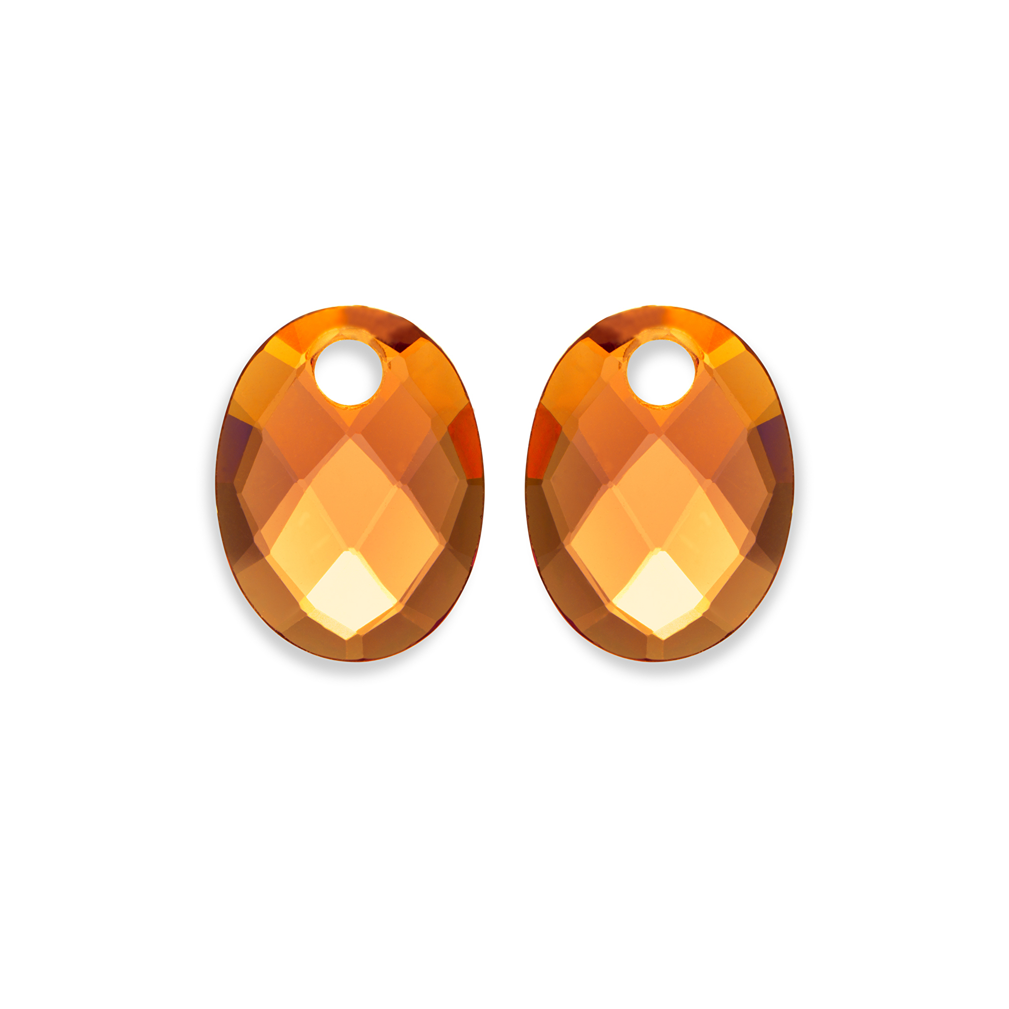 Sparkling Jewels Oválné přívěsky na náušnice z citrínu EAGEM38-MO