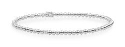 Sparkling Jewels Stříbrný kuličkový náramek pro ženy Saturn SB-S-3MM-ADD