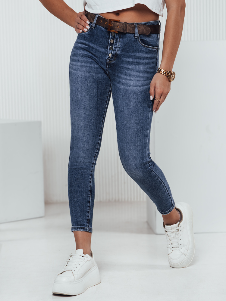 Spodnie damskie BUTTONFIT skinny jeansowe Dstreet