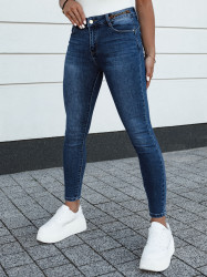 Spodnie damskie jeansowe slim fit ACORN ciemnoniebieskie Dstreet