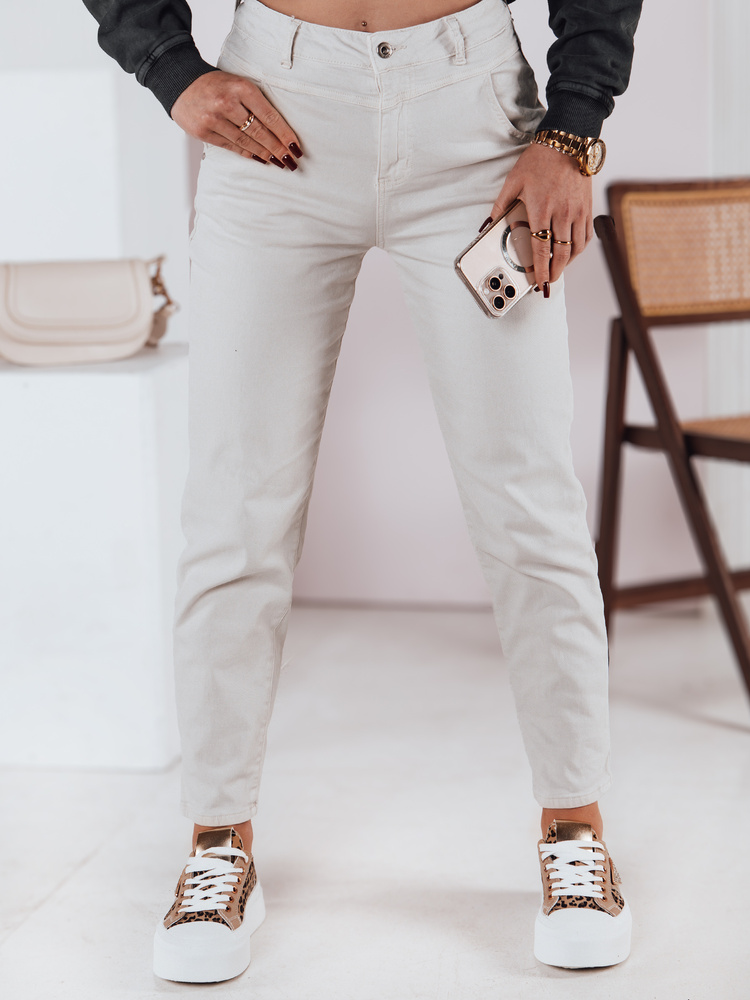 Spodnie damskie jeansowe STREETSTYLE jasnobeżowe Dstreet
