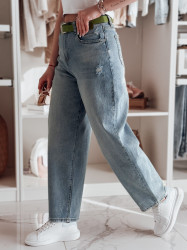 Spodnie damskie jeansowe wide leg WIDELEGS niebieskie Dstreet