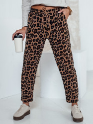 Spodnie damskie oversize PANTHERIN chinos wiązane w panterkę Dstreet
