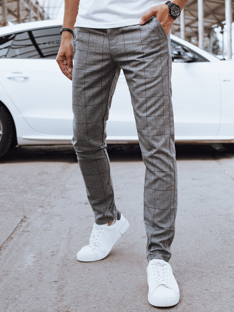Spodnie męskie casual ciemnoszare Dstreet