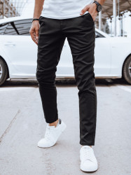 Spodnie męskie casual czarne Dstreet