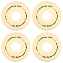 Spokey PU 80 mm Náhradné kolieska ku korčuliam FREESPO WHITE SET, 4 ks