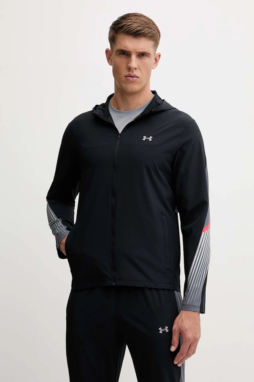 Sportovní bunda Under Armour Velociti Storm černá barva, přechodná, 6005900
