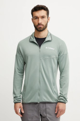 Sportovní mikina adidas TERREX Xperior pánská, zelená barva, s aplikací, JE1353