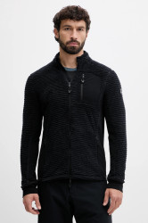 Sportovní mikina EA7 Emporio Armani pánská, černá barva, hladká, AF16390.7M000922