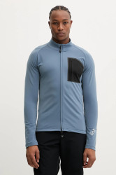 Sportovní mikina EA7 Emporio Armani pánská, modrá barva, s potiskem, AF14634.7M000456