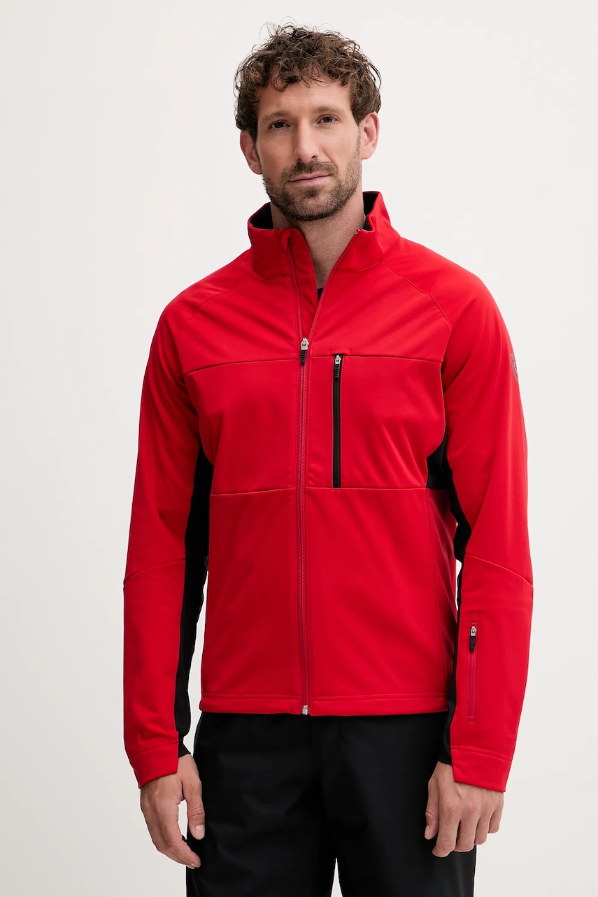 Sportovní mikina Rossignol GENETYS pánská, červená barva, hladká, RLNMJ21