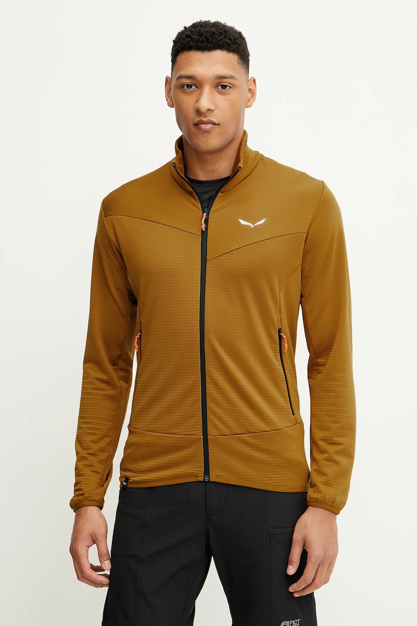 Sportovní mikina Salewa Puez Altavia hnědá barva, 00.0000029138