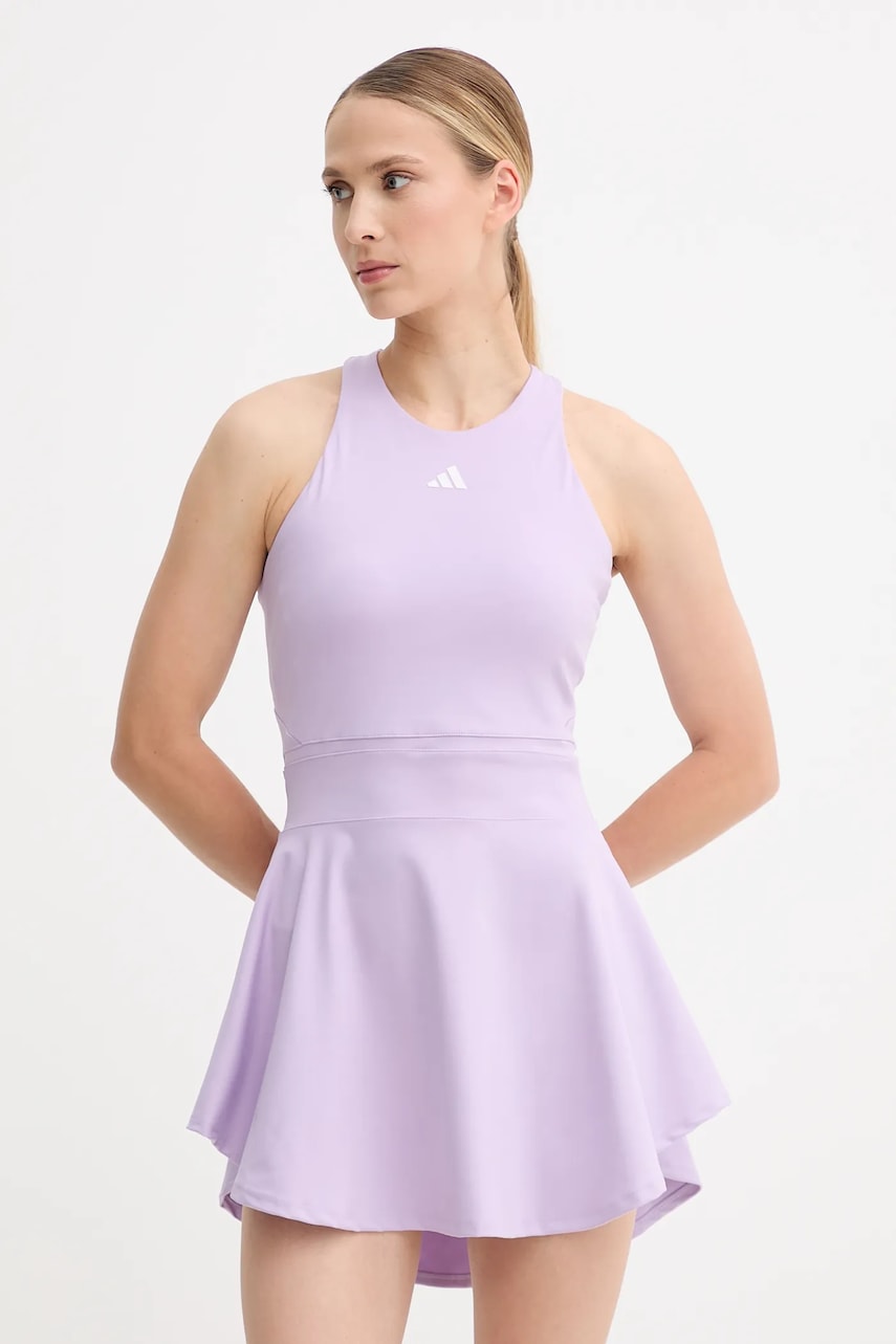 Sportovní šaty adidas Performance GAMESET fialová barva, mini, JW2980