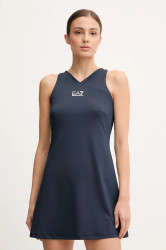 Sportovní šaty EA7 Emporio Armani tmavomodrá barva, mini, AF14524.7W000317