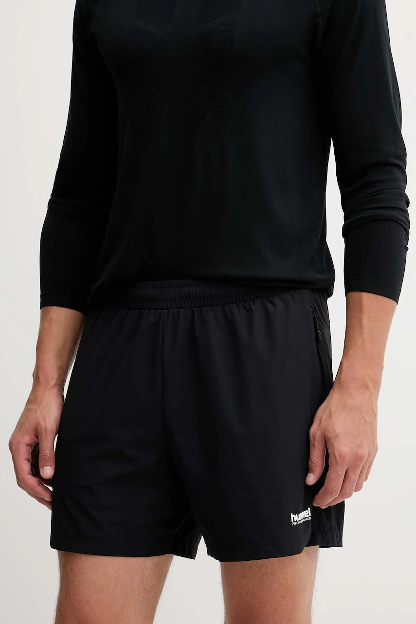 Sportovní šortky Hummel pánské, černá barva, 229896