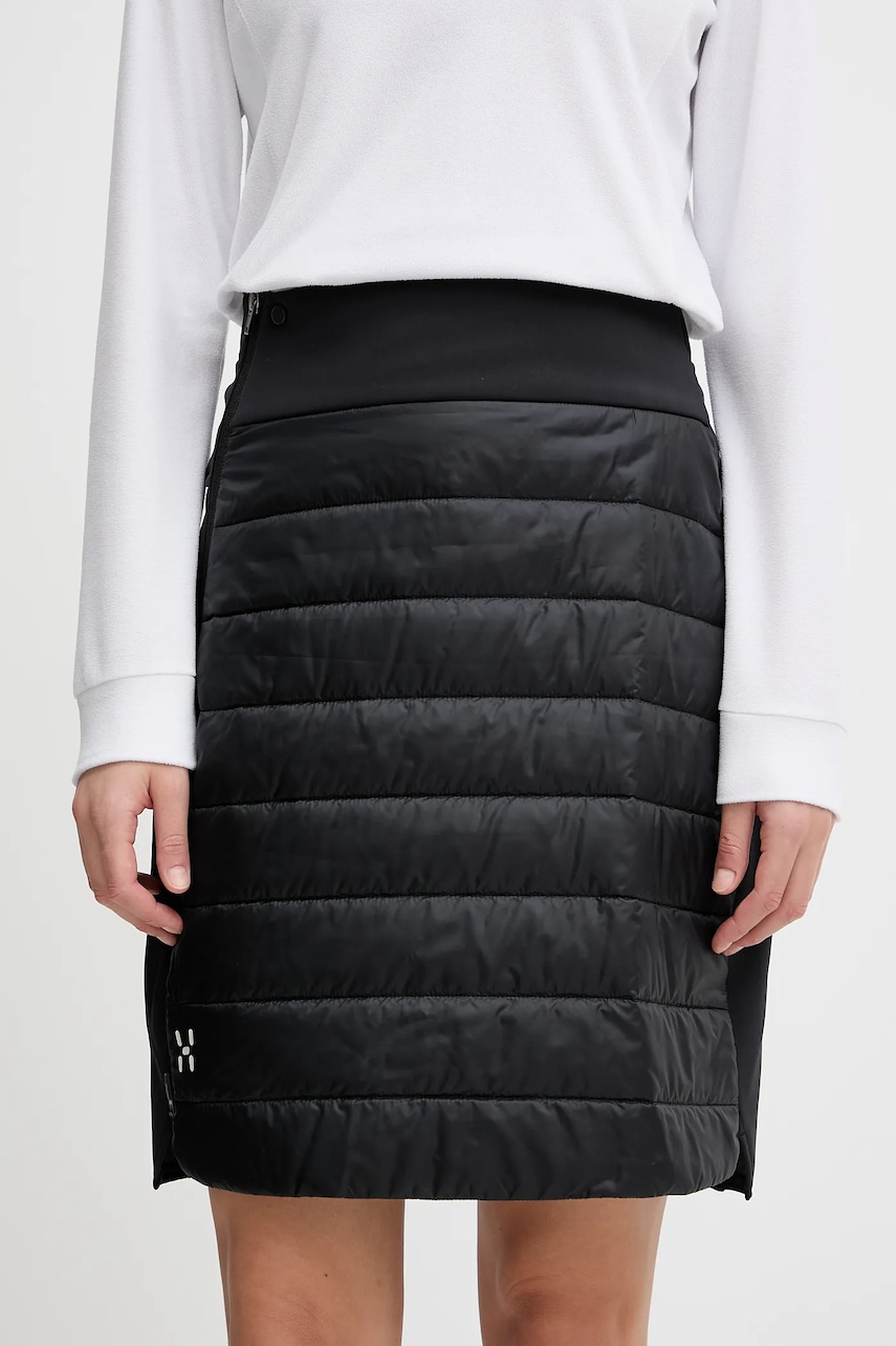 Sportovní sukně Haglöfs Mimic II černá barva, mini, 608116