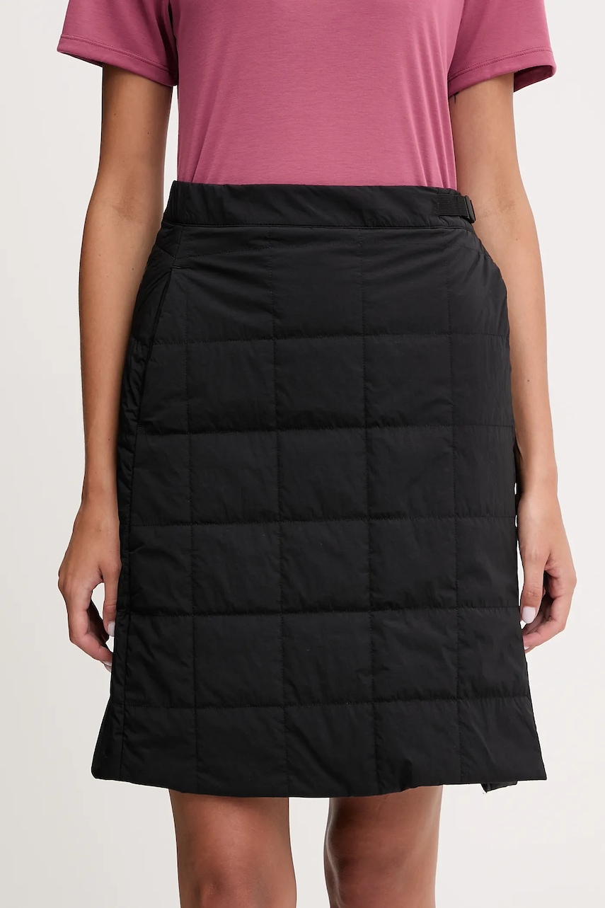 Sportovní sukně Jack Wolfskin WINTERDUNE černá barva, mini, A65083