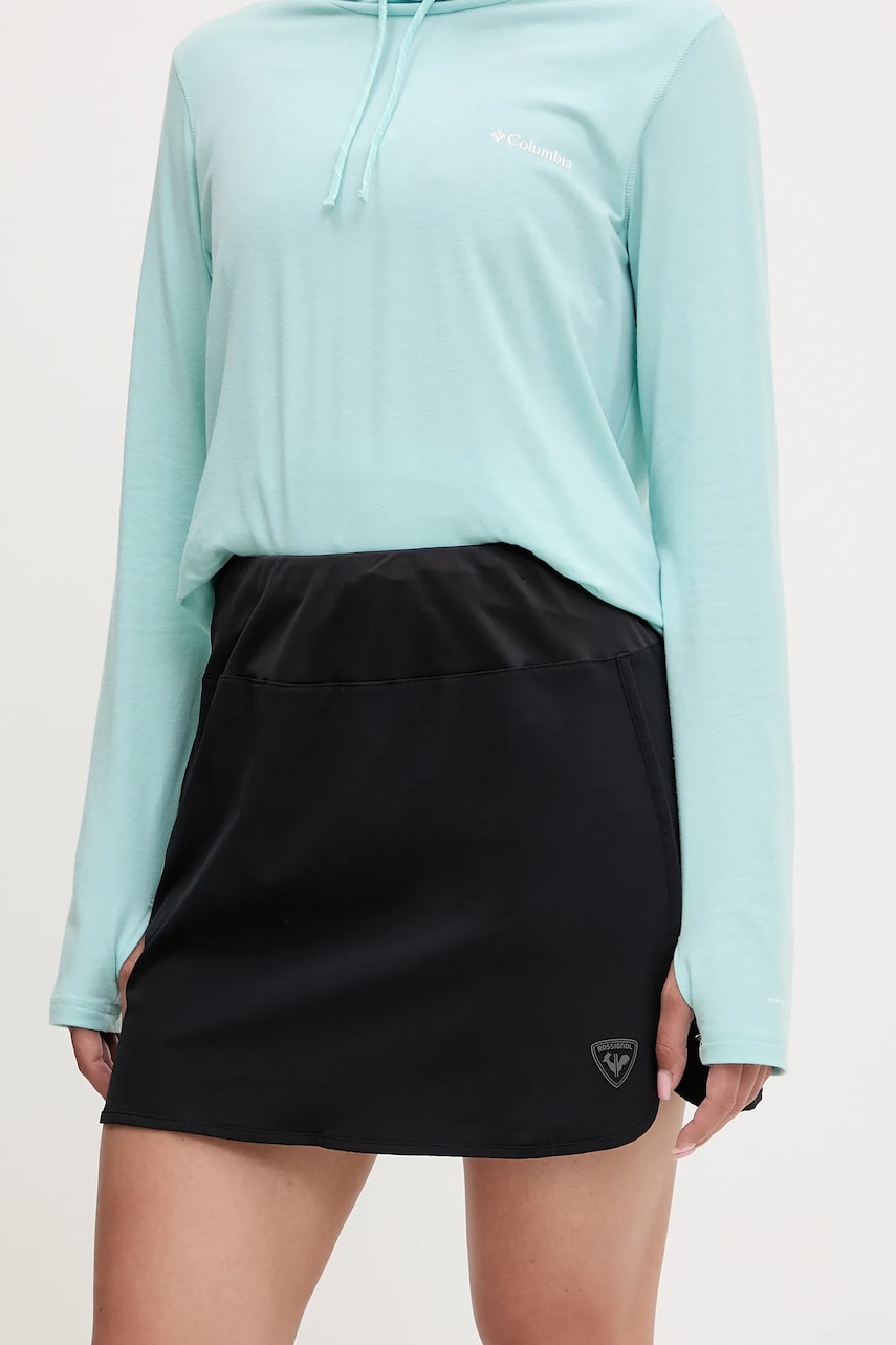 Sportovní sukně Rossignol LYCIAN černá barva, mini, áčková, RLNWD01