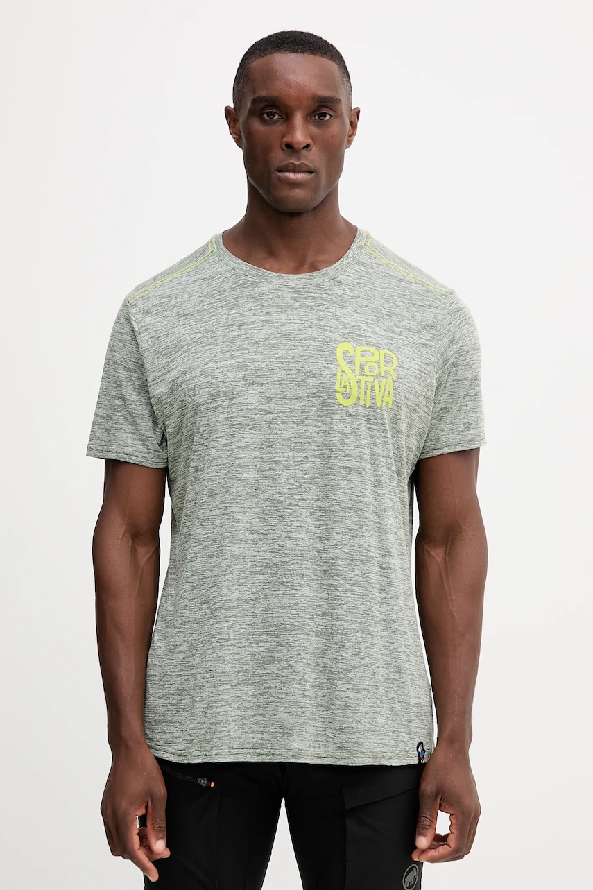 Sportovní tričko LA Sportiva Pocket Logo pánské, zelená barva, ZACT150