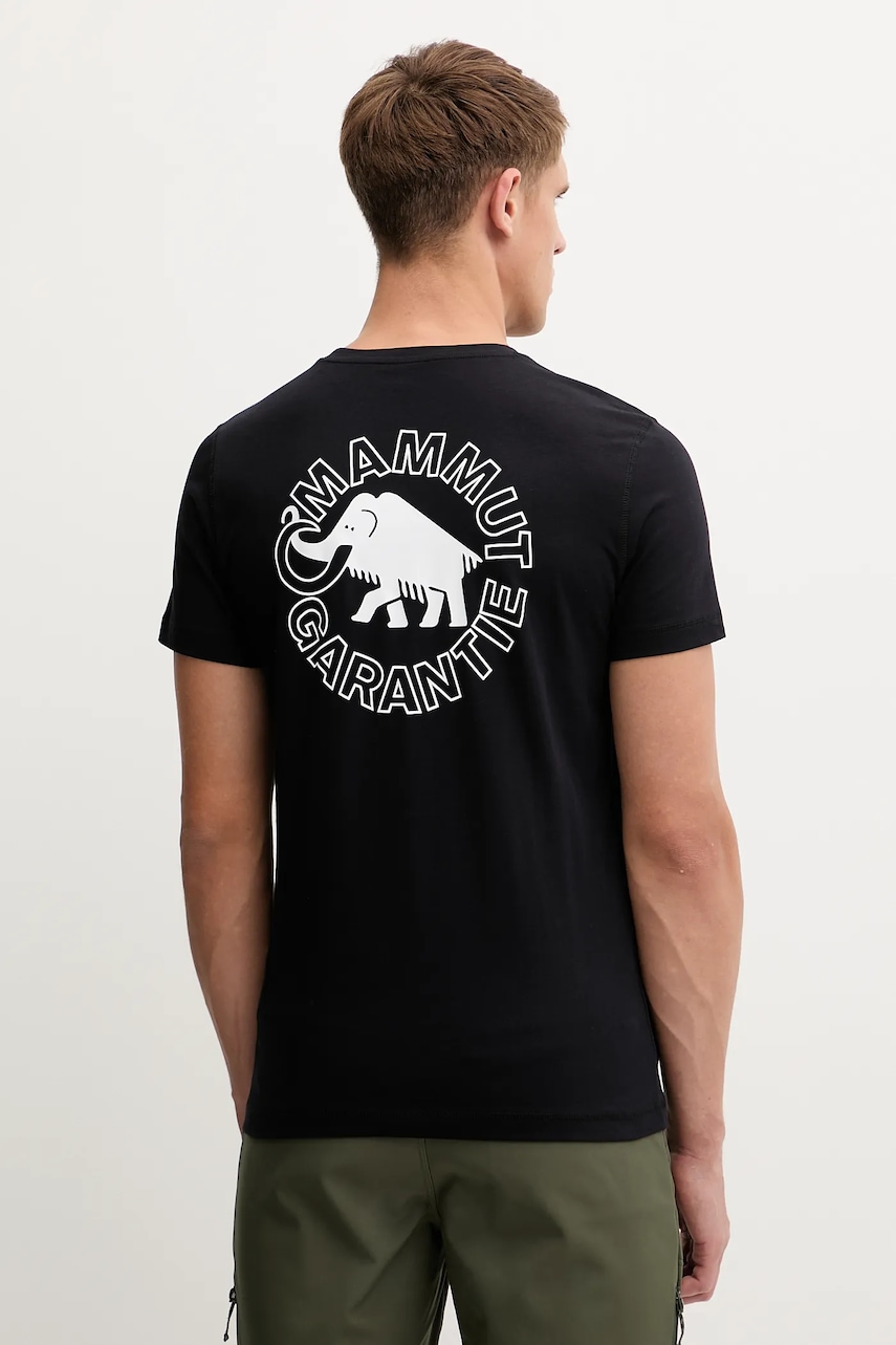 Sportovní tričko Mammut pánské, černá barva, s potiskem, 1017.05892