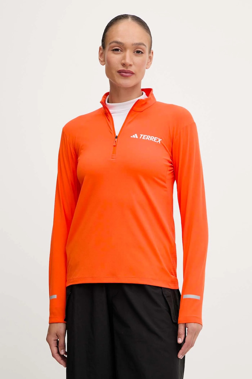 Sportovní tričko s dlouhým rukávem adidas TERREX X-Country oranžová barva, JD3943
