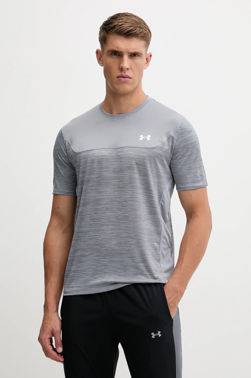 Sportovní tričko Under Armour UA Tech Utility pánské, šedá barva, 6004965