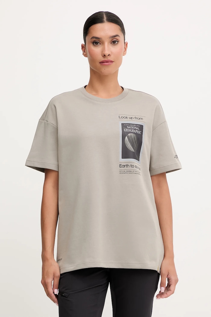 Sportovní triko adidas TERREX dámské, béžová barva, KC2350