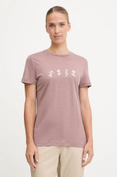 Sportovní triko Icebreaker Merino 150 Tech Lite dámské, růžová barva, IB0A57CB0GV1