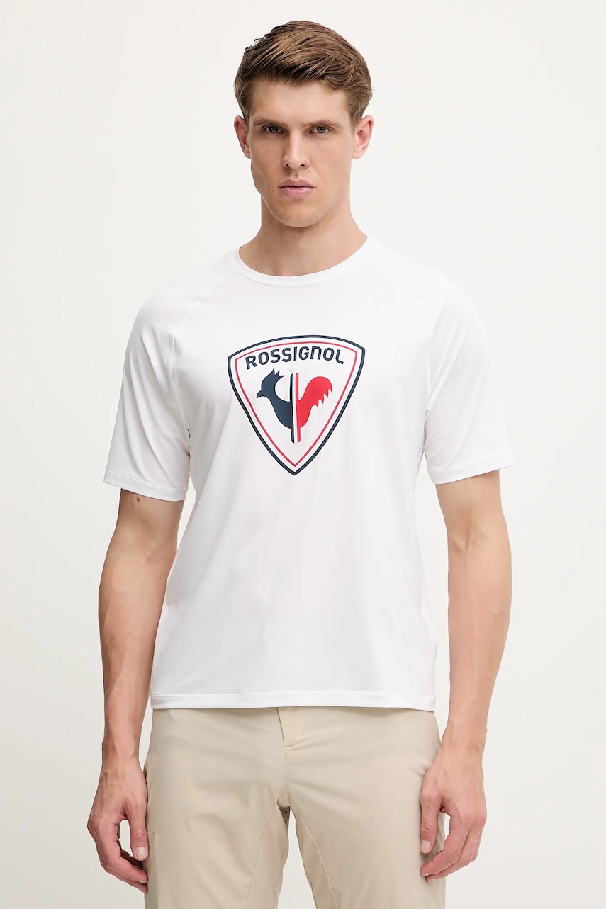 Sportovní triko Rossignol pánské, bílá barva, RLNMY09