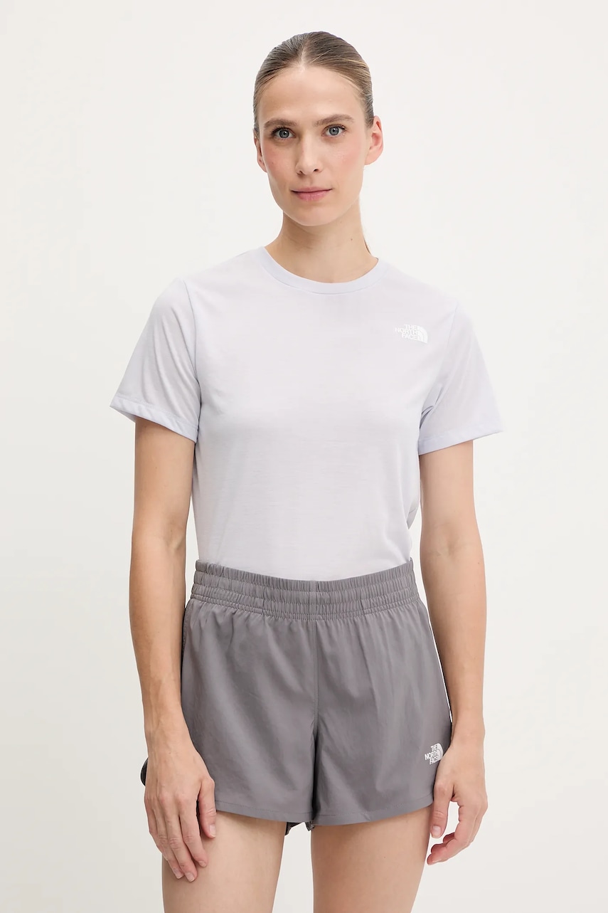 Sportovní triko The North Face Foundation Vertical dámské, modrá barva, NF0A8BR00TI1