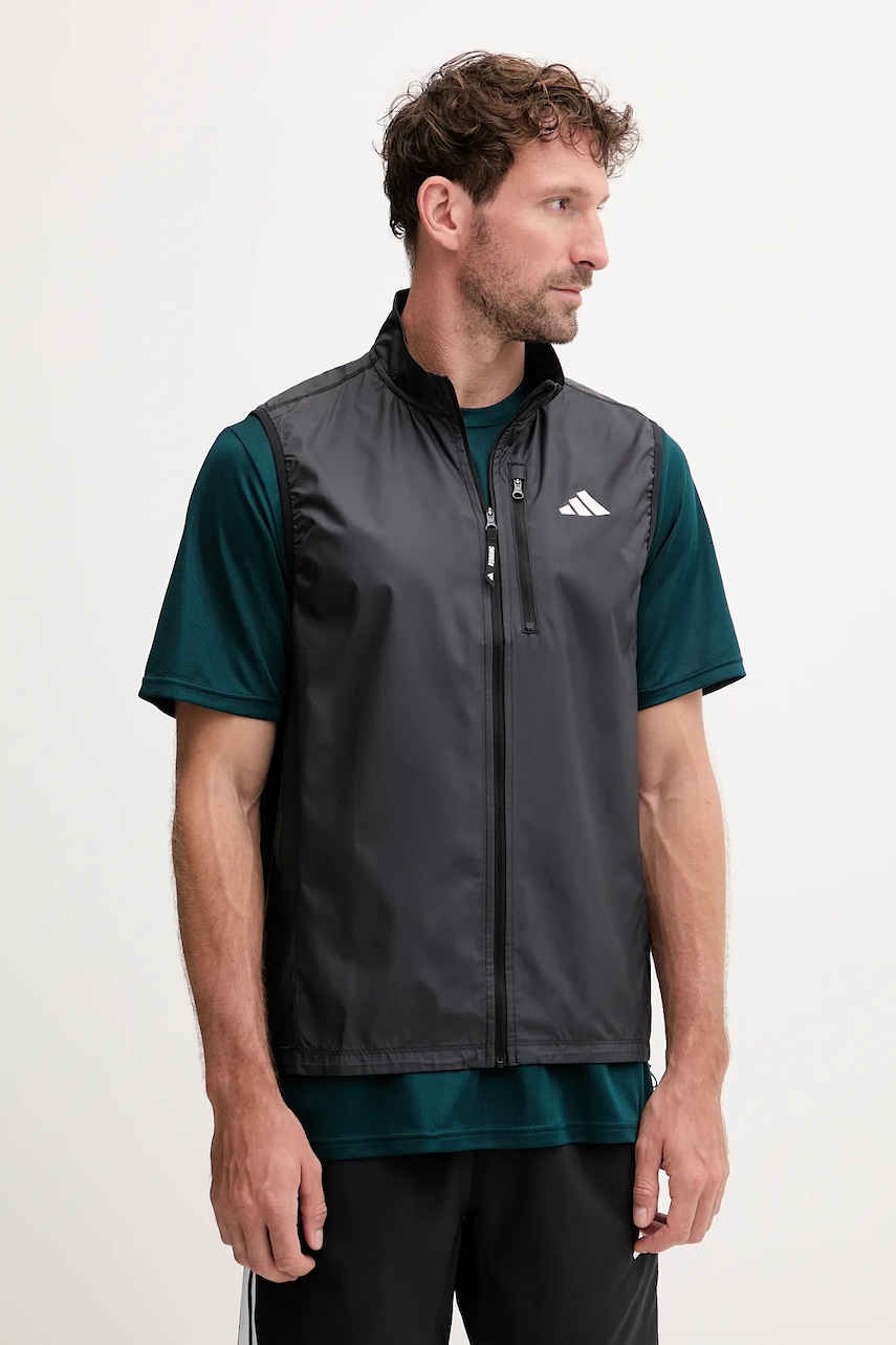 Sportovní vesta adidas Performance Own The Run černá barva, přechodná, IN1493