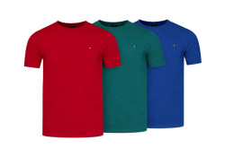 Starlee - Pánské triko 3pack červené, tyrkysové, modré