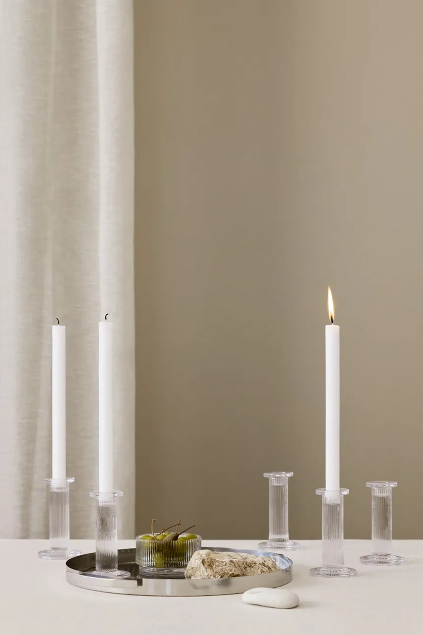 Stelton  sada svícnů dekorativní ze skla 13 cm