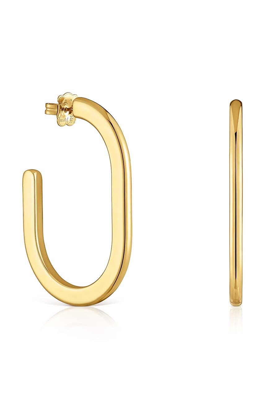 Stříbrné pozlacené náušnice Tous Line