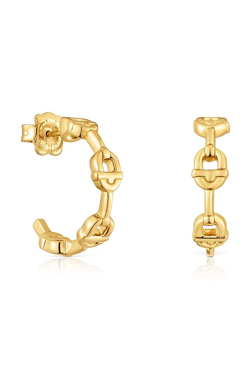 Stříbrné pozlacené náušnice Tous Manifesto