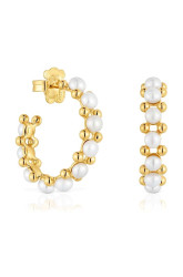 Stříbrné pozlacené náušnice Tous