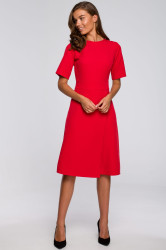 Stylove Woman's Wrap front dress - red