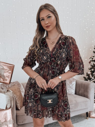 Sukienka bordowa one size VELVETIA Dstreet