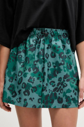 Sukně adidas Animal Print 3-Stripes zelená barva, mini, áčková, JM1848