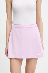 Sukně adidas Originals 3-Stripes fialová barva, mini, JD0314