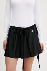 Sukně adidas Originals Ribbon Skirt černá barva, mini, áčková, JX2554